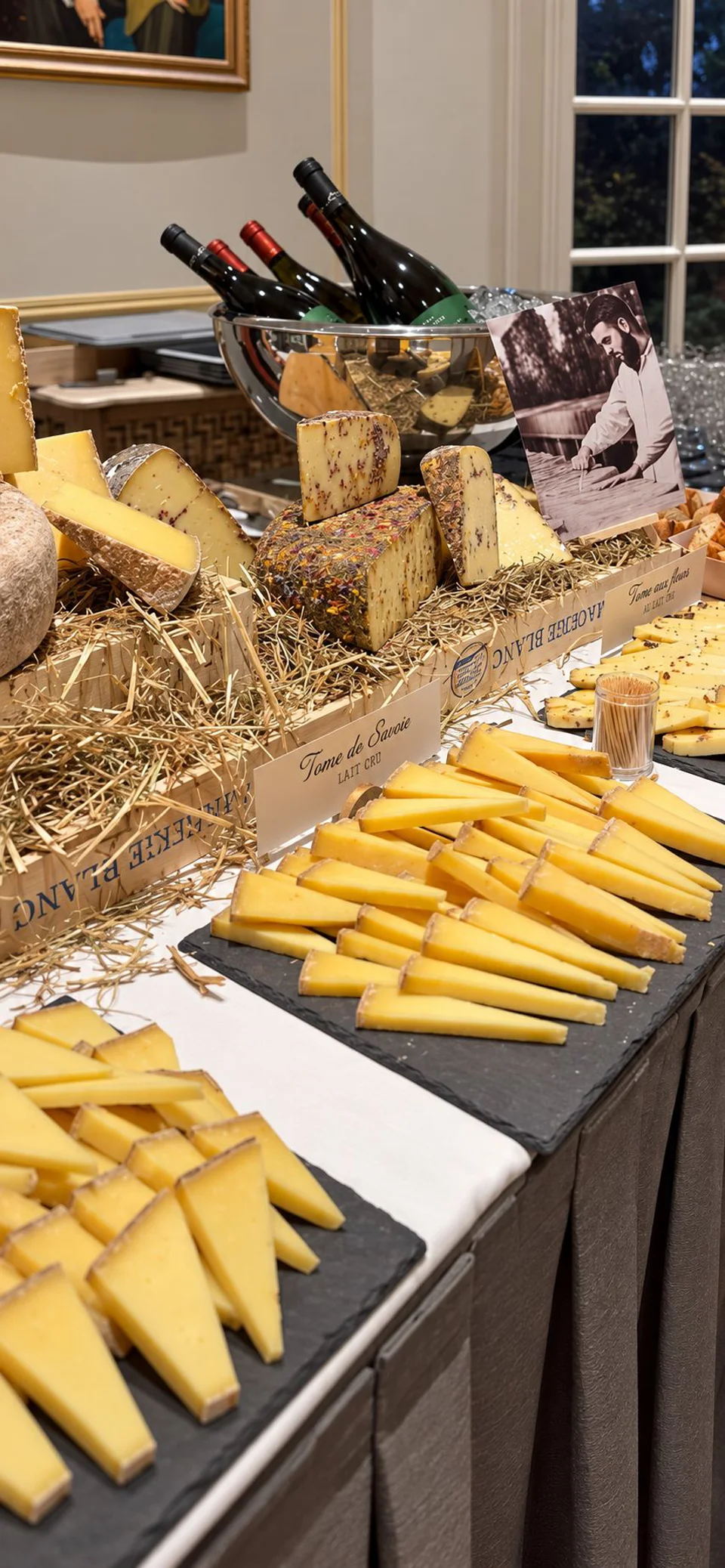 Comptoir de fromages fermiers sur paille, cocktail à l’InterContinental Paris Le Grand